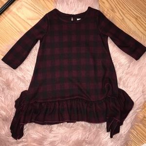 Afton street flannel ruffle dress